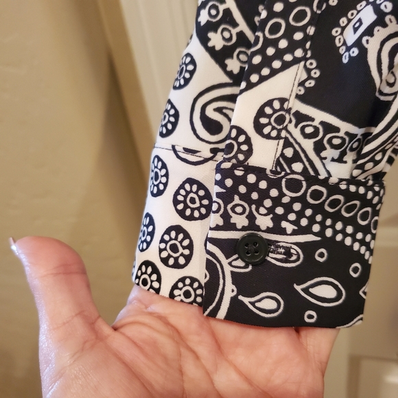 Loft Black and White Shift Dress Sz S - Picture 4 of 5